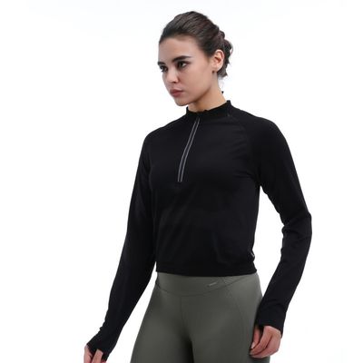 Τρίμηνος απόδοση μακρύ μανίκι υγρασία Wicking τρύπες αντίστροφοι Τρίμ